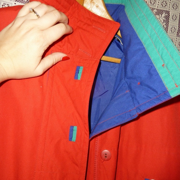 Bright Primary London Fog Trench Vintage Small - Picture 3 of 8
